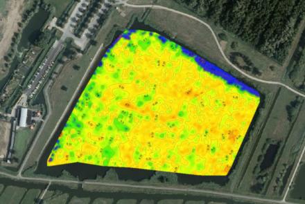 ATKB combineert onderwaterradar en multibeam sonar voor peilingen zwemplas Krimpenerhout