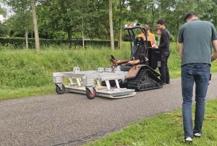 Filmen van grondradarwerk